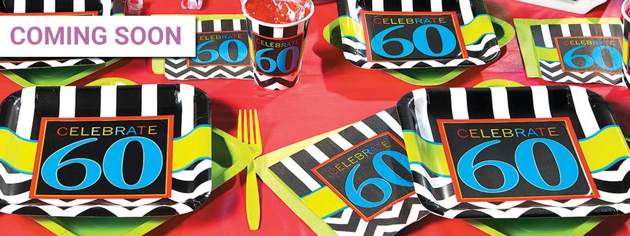 60th Birthday Celebration Party Supplies