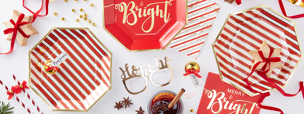 Red & Gold Christmas Party Supplies