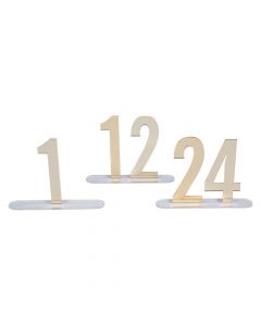 1 - 24 Gold Mirror Table Numbers