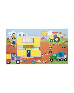 12 Design Your Own! Giant Construction Site Sticker Scenes
