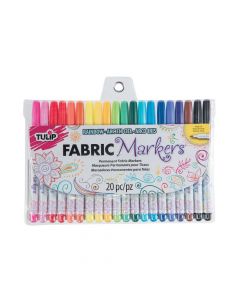 14-Color Rainbow Colors Tulip Fine Tip Fabric Markers