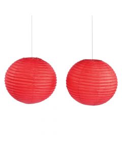 18" Red Hanging Paper Lanterns