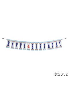 1ST Birthday Sailor Happy Birthday Jointed Banner