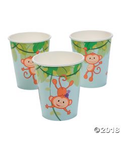 1st Birthday Zoo Paper Cups