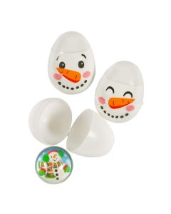 2 1/4" Snowman Toy-Filled Easter Eggs - 12 Pc.