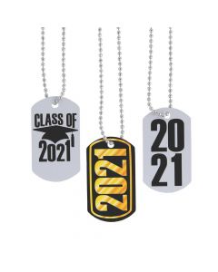 2021 Graduation Dog Tag Necklaces