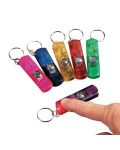 3-In-1 Whistle, Toy Compass and Light Keychains