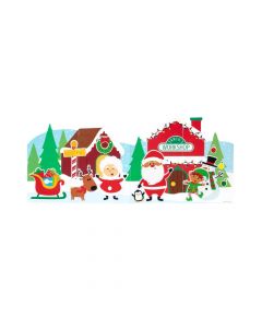 3D Christmas Village Giant Sticker Scenes - 12 Pc.