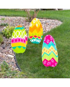 3D Egg-Shaped Yard Stakes