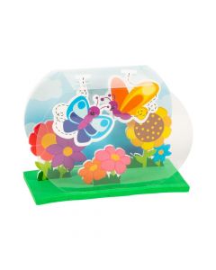 3D Spring Flower Bed and Butterflies Craft Kit