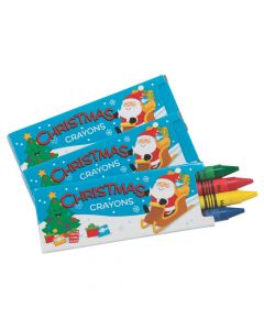 4-Color Christmas Crayons - 24 Boxes