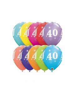 40th Birthday Sparkle 11" Latex Balloons