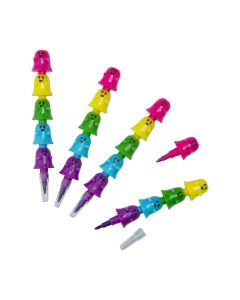 5-Color Ghost Stacking Point Crayons - 12 Pc.