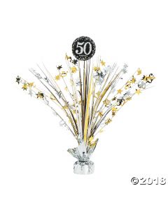 50th Birthday Sparkling Celebration Centerpiece