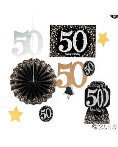 50th Birthday Sparkling Celebration Decorating Kit