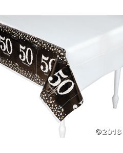 50th Birthday Sparkling Celebration Tablecloth