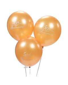 50th Wedding Anniversary Latex Balloons