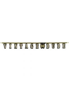60TH Birthday Vintage Dude Cardboard Jointed Banner