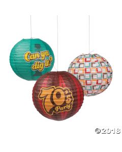 70s Party Hanging Paper Lanterns