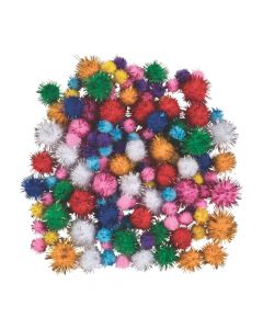 Acrylic Glitter Pom-Poms