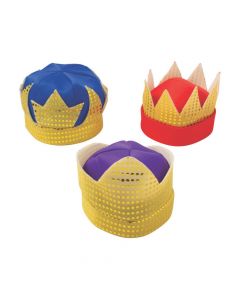 Adult’s Deluxe Kings’ Crowns with Sequins