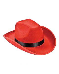 Adult's Red Cowboy Hat