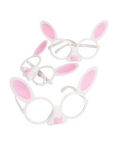 Adult’s White Bunny-Shaped Glasses