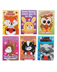 Animal Valentines with Mini Buttons