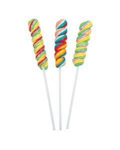 Assorted Fruit Flavors Twisty Lollipops