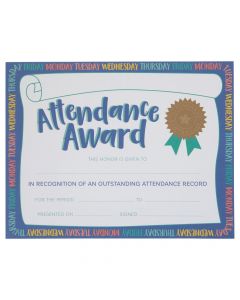 Attendance Award Certificates