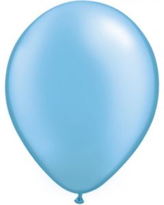 Azure 12cm Pearl Plain Round Latex Balloon