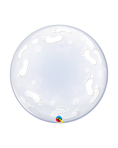Baby Footprints 60cm Deco Bubble Balloon