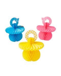 Baby Pacifier Honeycomb Centerpieces