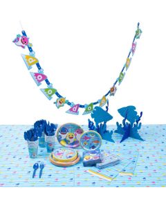 Baby Shark Tableware Kit for 24 Guests