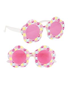 Barbie Flower-Shaped Pink Glasses - 4 Pc.