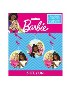 Barbie and Friends Hanging Swirl Decorations - 3 Pc.