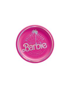 Barbie Malibu Beach Party Pink and Iridescent Paper Dessert Plates - 8 CT.