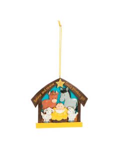 Believe and Receive Nativity Christmas Ornaments