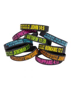 Bible Verse Rubber Bracelets