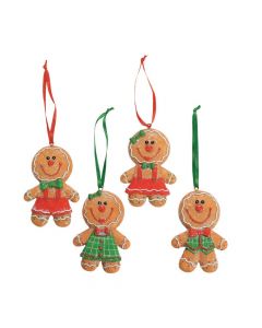 Big Head Gingerbread Christmas Ornaments