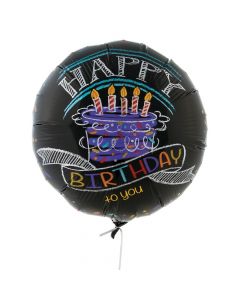 Birthday Chalk Metallic Mylar Balloon