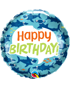 Birthday Fun Sharks Foil Balloon