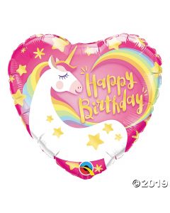 Birthday Magical Unicorn Mylar Balloon