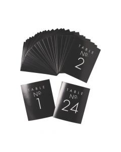 Black Formal Table Numbers 1-24