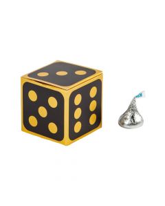 Black and Gold Dice Favor Boxes