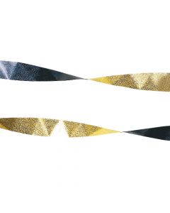 Black and Gold Foil Streamers