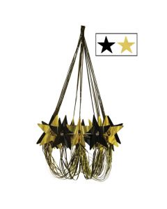 Black and Gold Star Chandelier Decoration