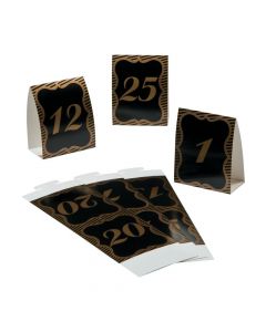 Black and Gold Table Numbers