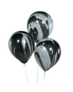 Black Marble 11" Latex Balloons