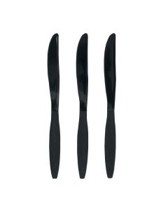 Black Plastic Knives